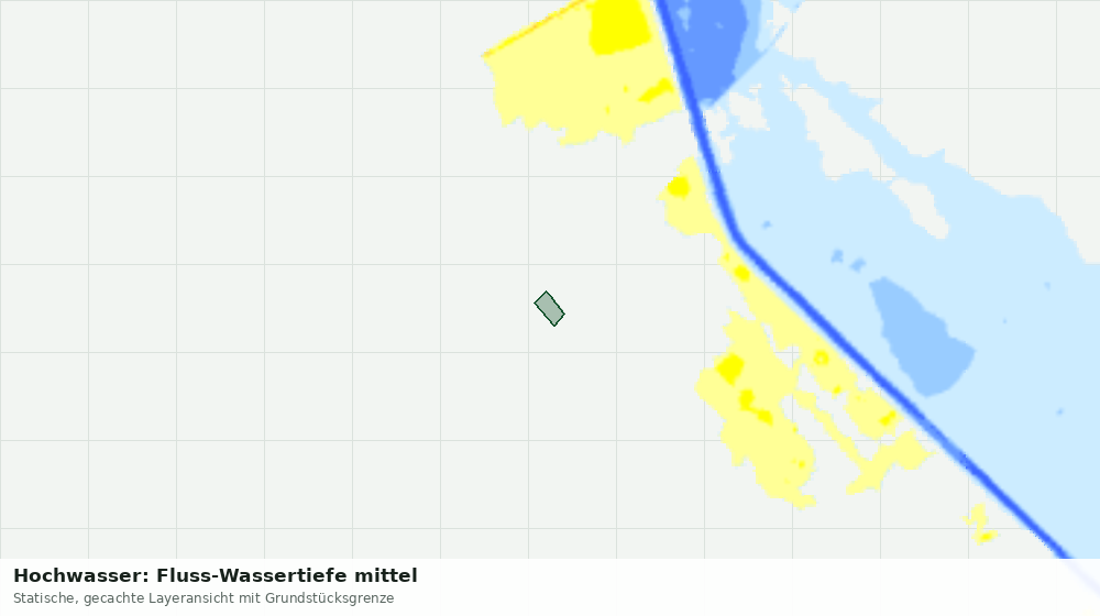 Statische Kartenansicht: Hochwasser: Fluss-Wassertiefe mittel
