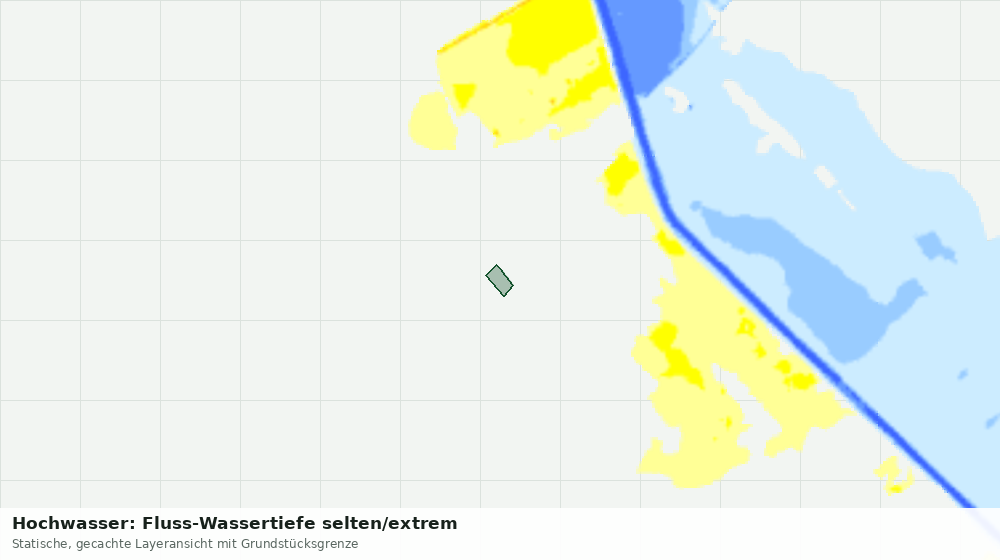 Statische Kartenansicht: Hochwasser: Fluss-Wassertiefe selten/extrem