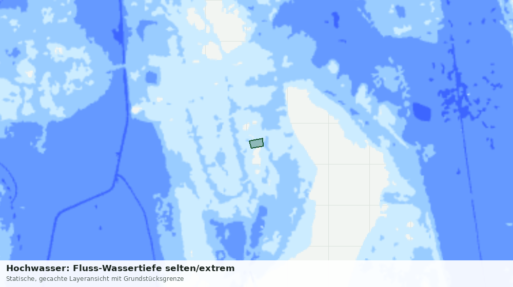 Statische Kartenansicht: Hochwasser: Fluss-Wassertiefe selten/extrem
