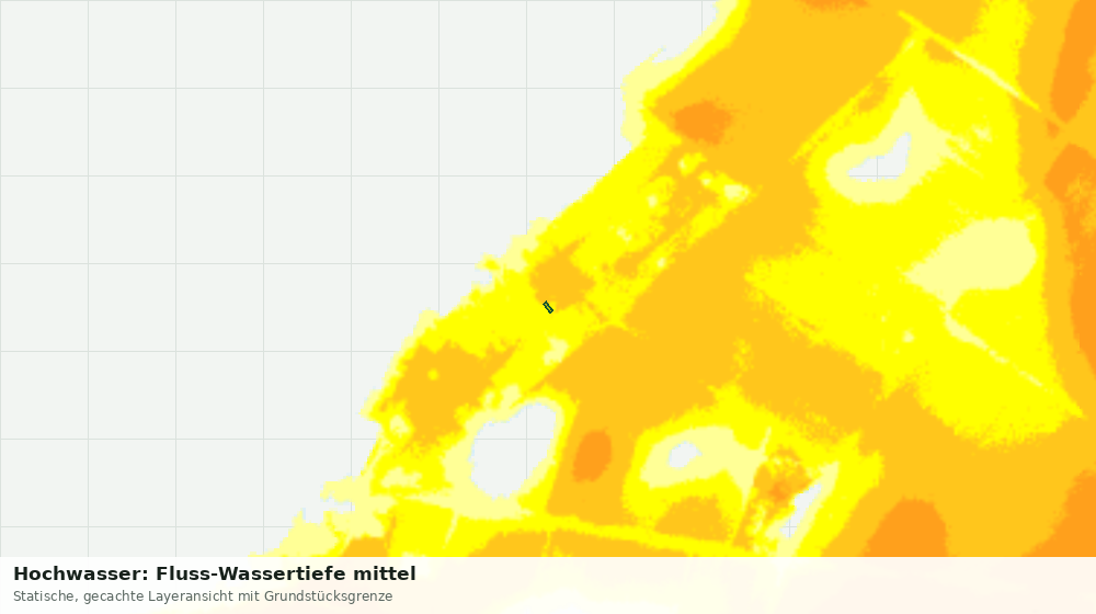 Statische Kartenansicht: Hochwasser: Fluss-Wassertiefe mittel