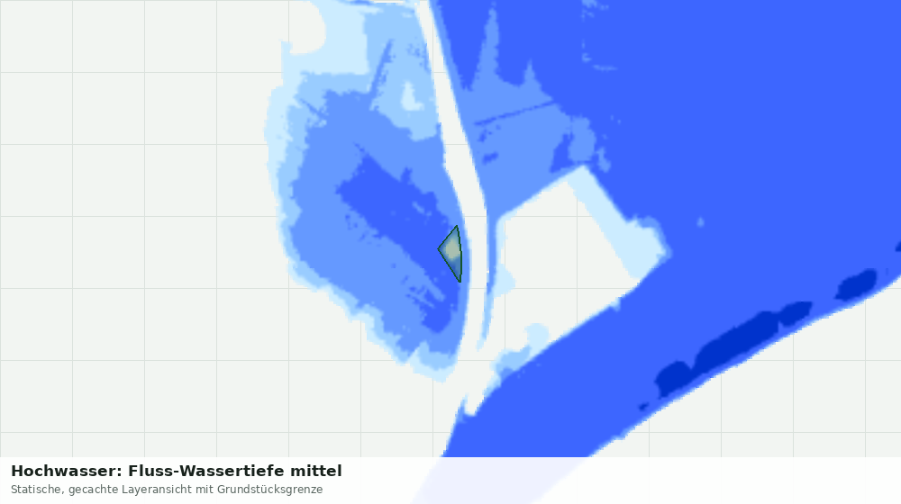 Statische Kartenansicht: Hochwasser: Fluss-Wassertiefe mittel