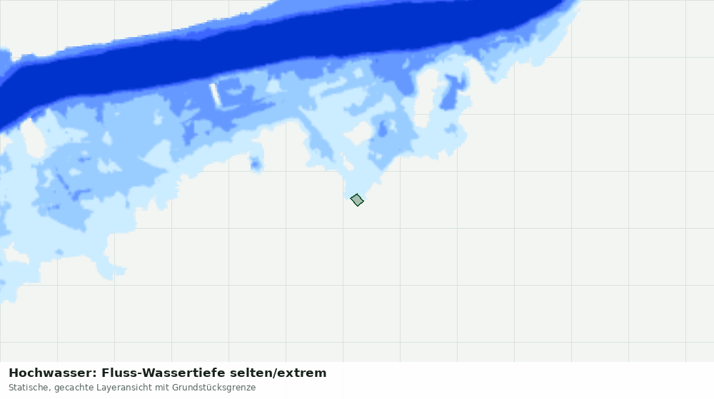 Statische Kartenansicht: Hochwasser: Fluss-Wassertiefe selten/extrem