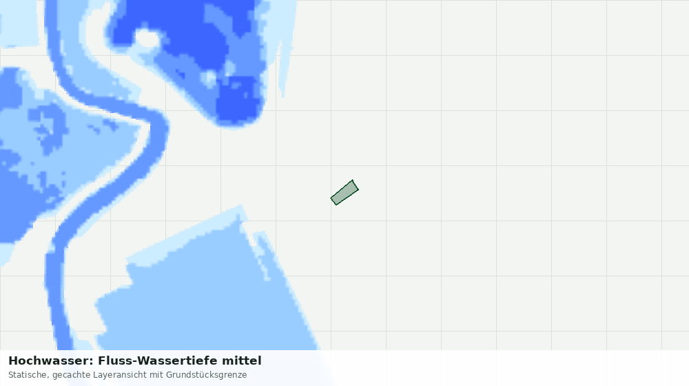 Statische Kartenansicht: Hochwasser: Fluss-Wassertiefe mittel