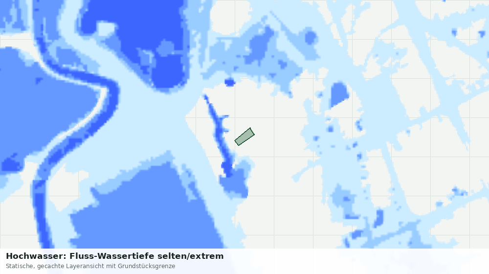 Statische Kartenansicht: Hochwasser: Fluss-Wassertiefe selten/extrem