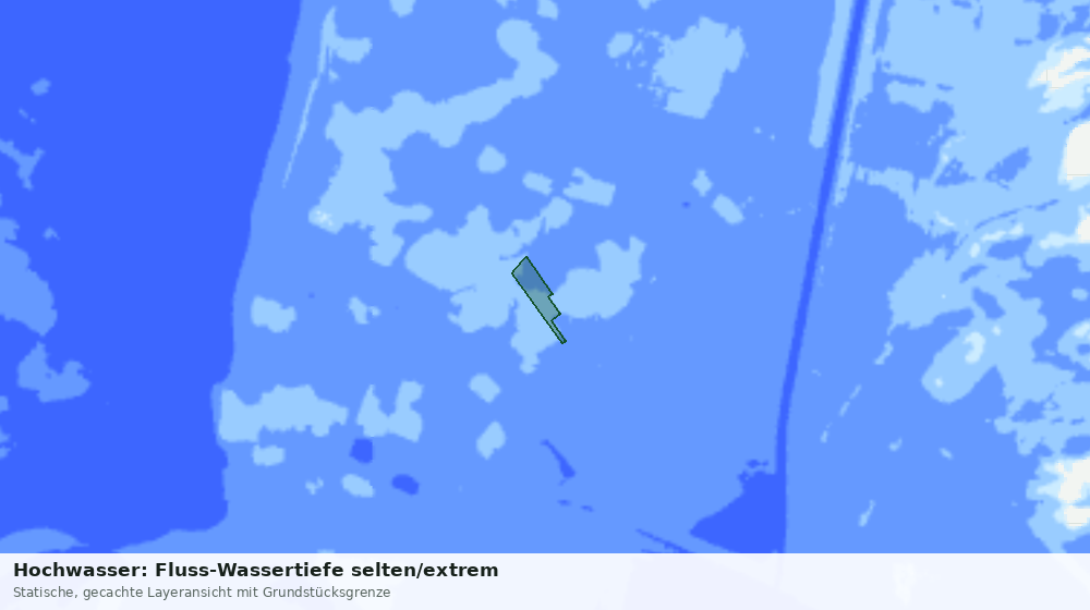 Statische Kartenansicht: Hochwasser: Fluss-Wassertiefe selten/extrem