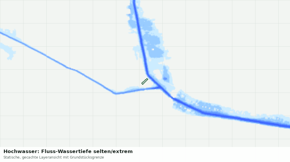 Statische Kartenansicht: Hochwasser: Fluss-Wassertiefe selten/extrem