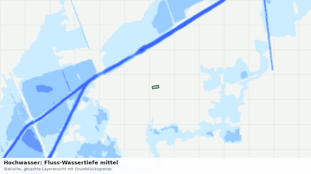 Statische Kartenansicht: Hochwasser: Fluss-Wassertiefe mittel