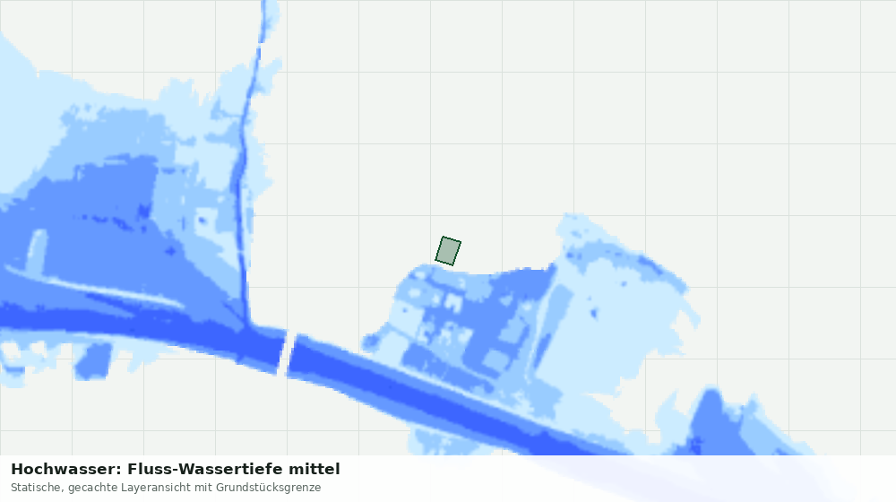 Statische Kartenansicht: Hochwasser: Fluss-Wassertiefe mittel