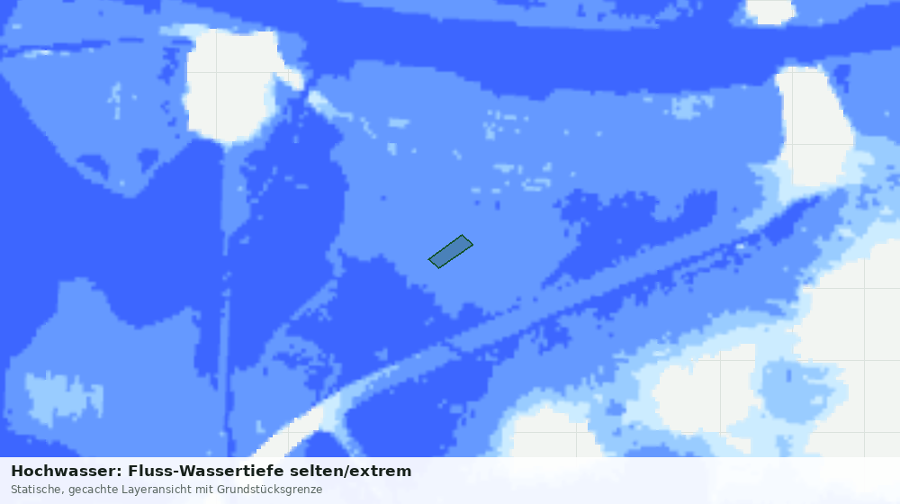 Statische Kartenansicht: Hochwasser: Fluss-Wassertiefe selten/extrem