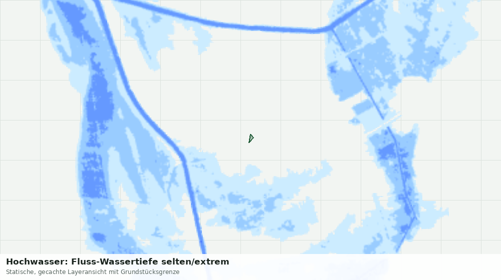 Statische Kartenansicht: Hochwasser: Fluss-Wassertiefe selten/extrem