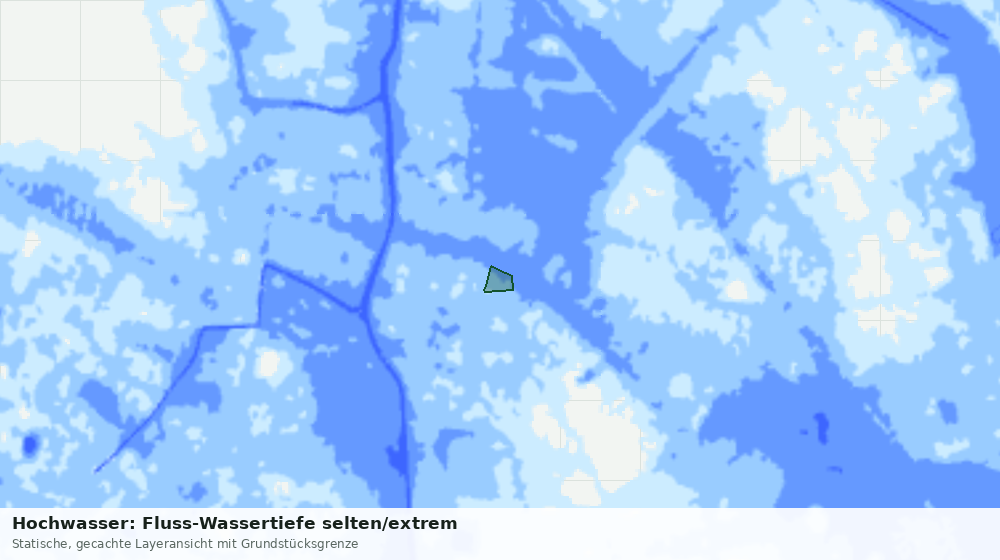 Statische Kartenansicht: Hochwasser: Fluss-Wassertiefe selten/extrem