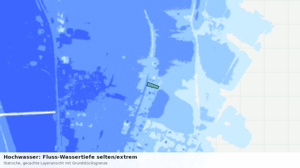 Statische Kartenansicht: Hochwasser: Fluss-Wassertiefe selten/extrem