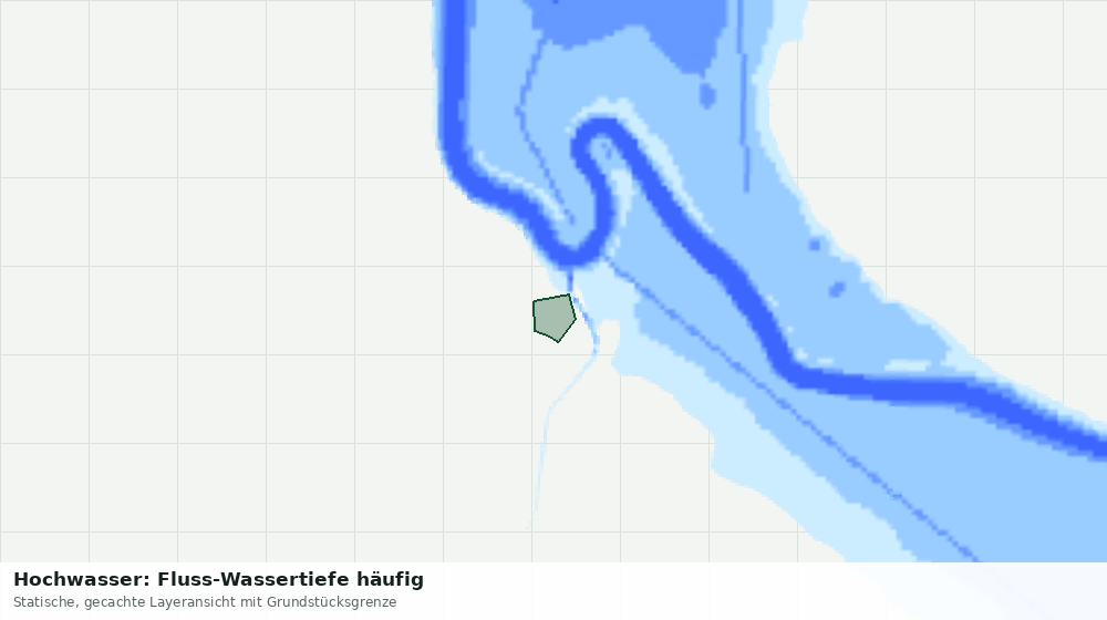 Statische Kartenansicht: Hochwasser: Fluss-Wassertiefe häufig