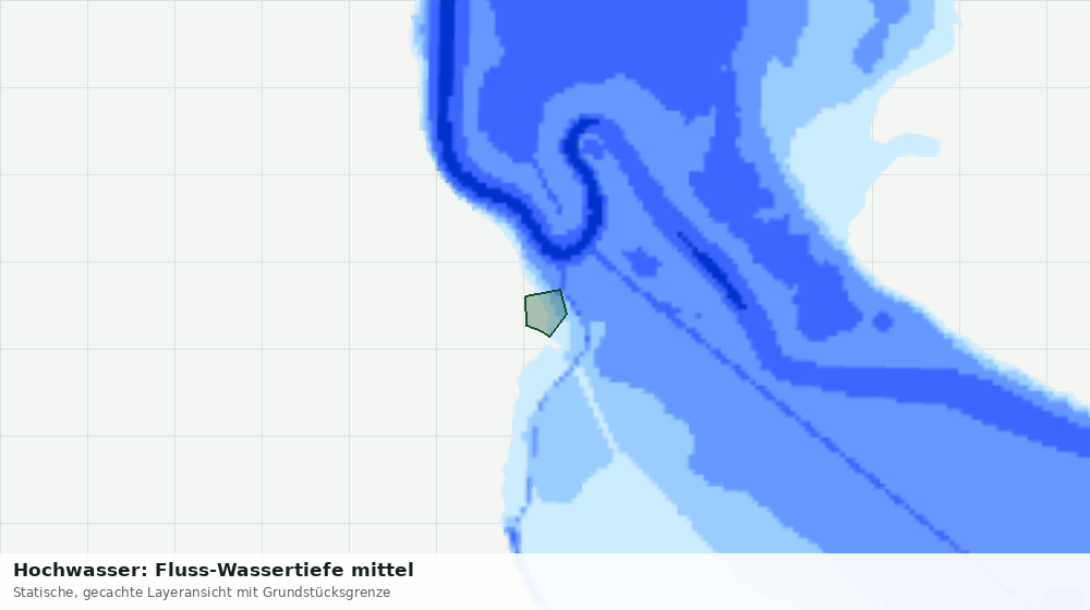 Statische Kartenansicht: Hochwasser: Fluss-Wassertiefe mittel