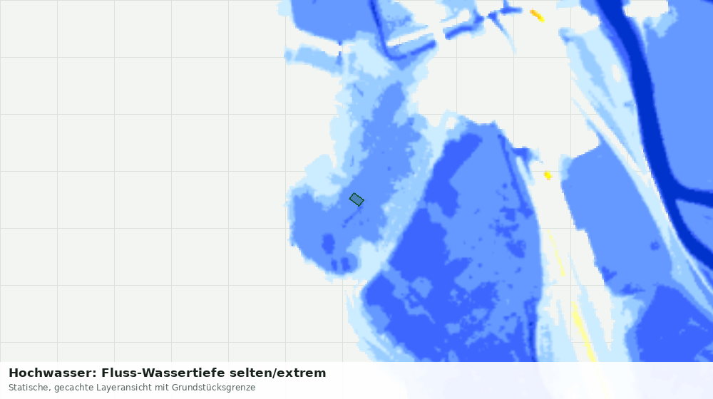 Statische Kartenansicht: Hochwasser: Fluss-Wassertiefe selten/extrem