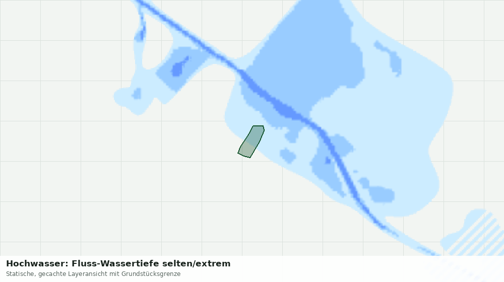 Statische Kartenansicht: Hochwasser: Fluss-Wassertiefe selten/extrem