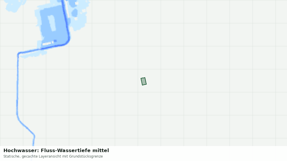 Statische Kartenansicht: Hochwasser: Fluss-Wassertiefe mittel