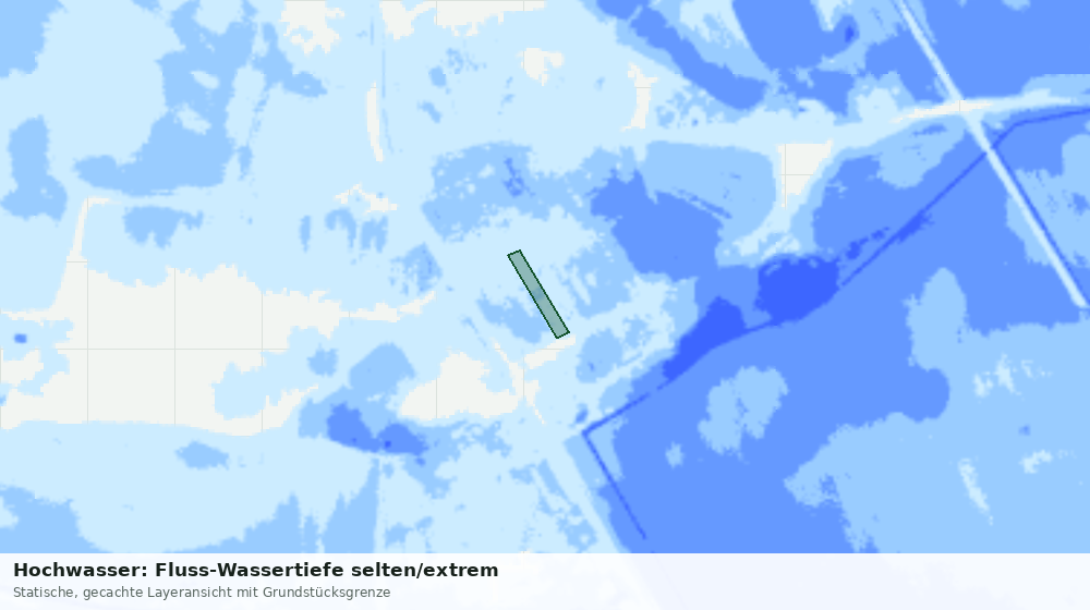 Statische Kartenansicht: Hochwasser: Fluss-Wassertiefe selten/extrem