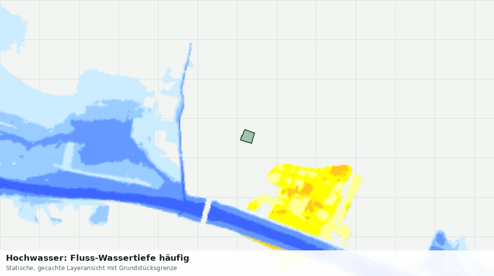 Statische Kartenansicht: Hochwasser: Fluss-Wassertiefe häufig