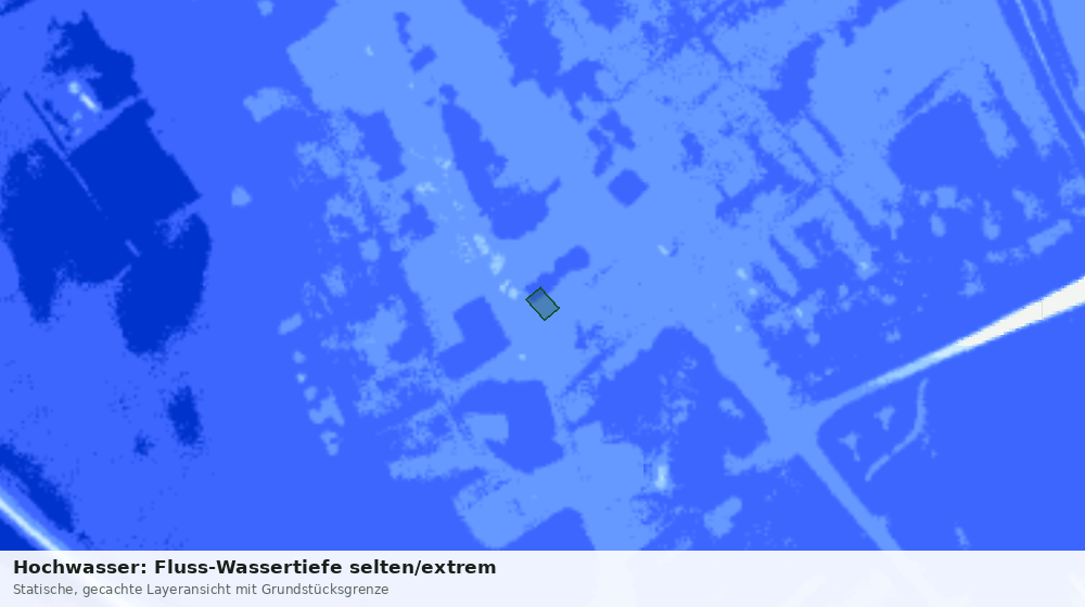 Statische Kartenansicht: Hochwasser: Fluss-Wassertiefe selten/extrem