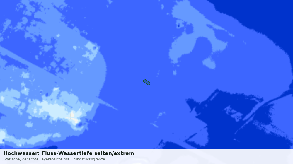 Statische Kartenansicht: Hochwasser: Fluss-Wassertiefe selten/extrem