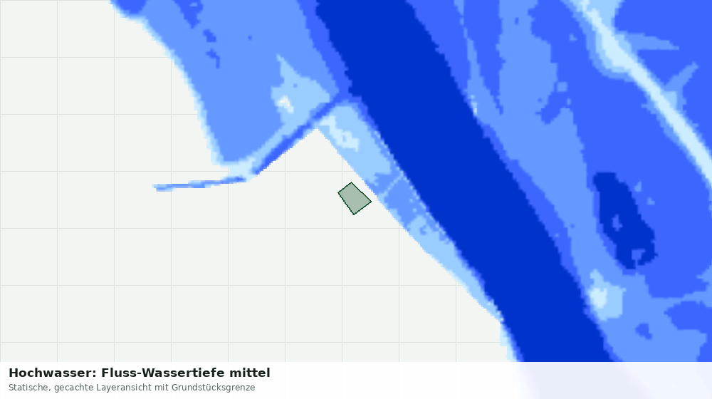 Statische Kartenansicht: Hochwasser: Fluss-Wassertiefe mittel