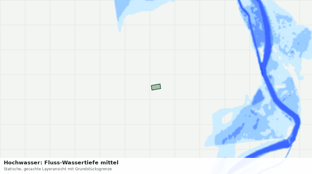 Statische Kartenansicht: Hochwasser: Fluss-Wassertiefe mittel
