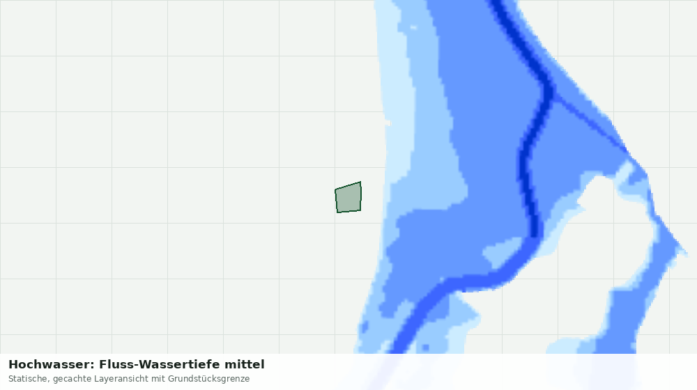 Statische Kartenansicht: Hochwasser: Fluss-Wassertiefe mittel