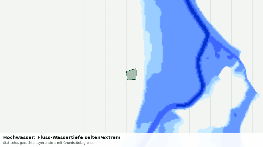 Statische Kartenansicht: Hochwasser: Fluss-Wassertiefe selten/extrem