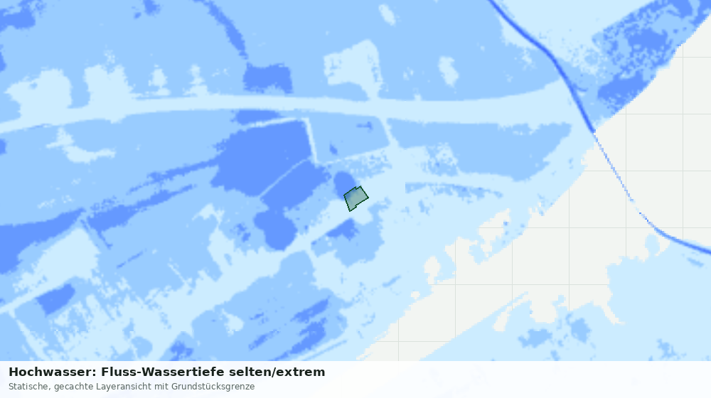 Statische Kartenansicht: Hochwasser: Fluss-Wassertiefe selten/extrem
