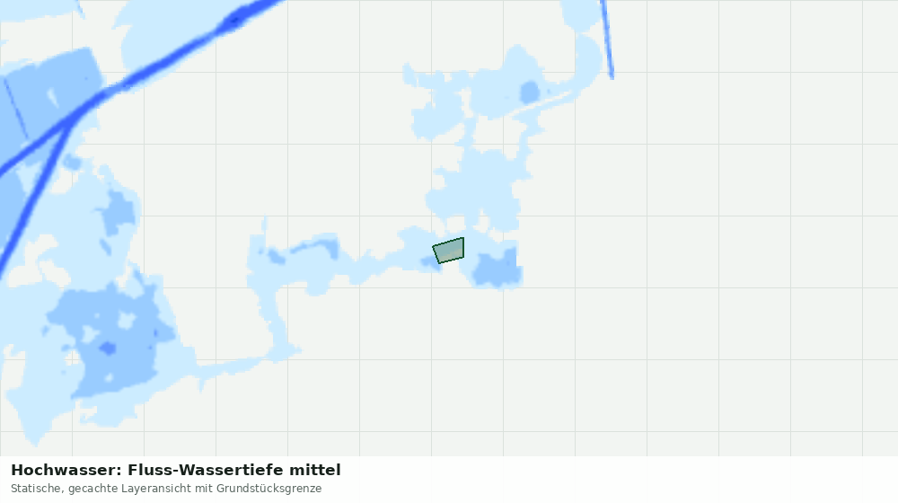 Statische Kartenansicht: Hochwasser: Fluss-Wassertiefe mittel