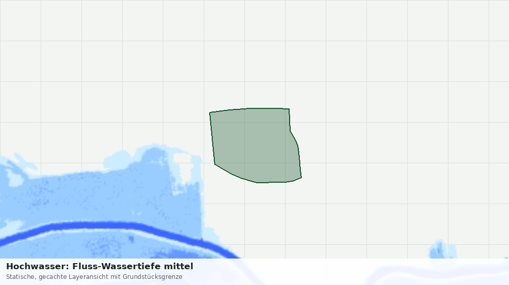 Statische Kartenansicht: Hochwasser: Fluss-Wassertiefe mittel