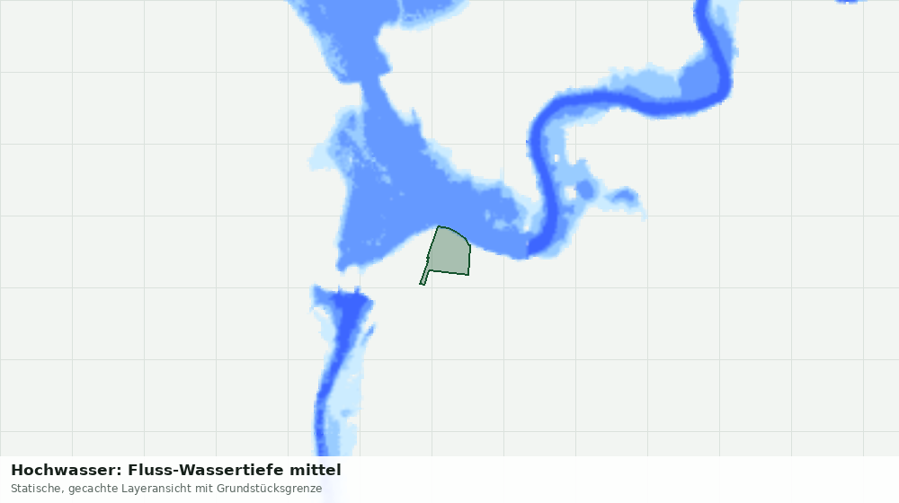 Statische Kartenansicht: Hochwasser: Fluss-Wassertiefe mittel