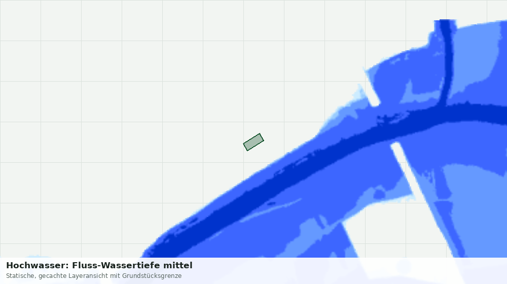 Statische Kartenansicht: Hochwasser: Fluss-Wassertiefe mittel
