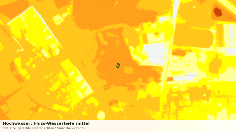 Statische Kartenansicht: Hochwasser: Fluss-Wassertiefe mittel