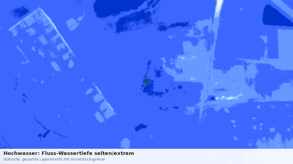 Statische Kartenansicht: Hochwasser: Fluss-Wassertiefe selten/extrem
