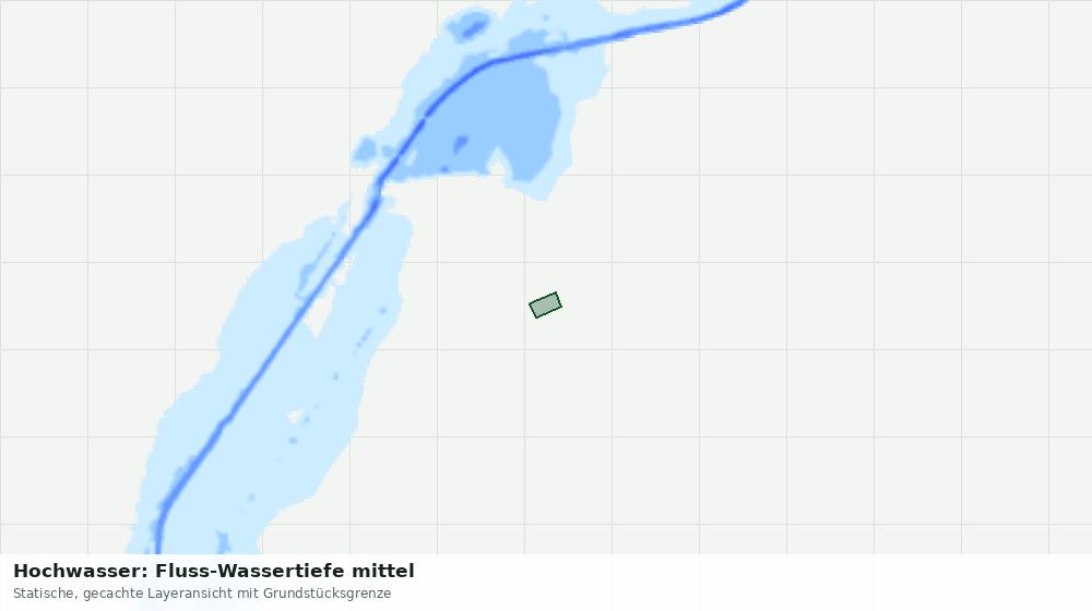Statische Kartenansicht: Hochwasser: Fluss-Wassertiefe mittel