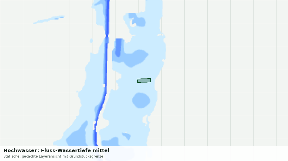 Statische Kartenansicht: Hochwasser: Fluss-Wassertiefe mittel