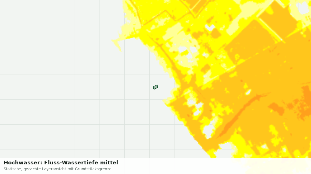 Statische Kartenansicht: Hochwasser: Fluss-Wassertiefe mittel