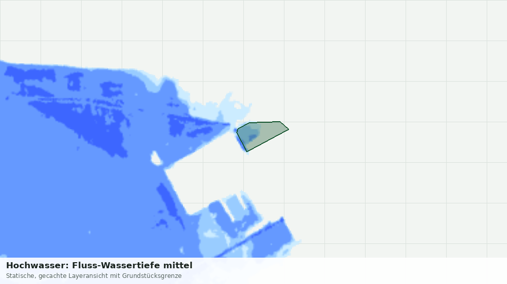 Statische Kartenansicht: Hochwasser: Fluss-Wassertiefe mittel