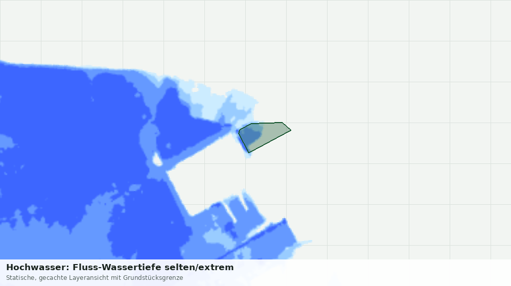 Statische Kartenansicht: Hochwasser: Fluss-Wassertiefe selten/extrem