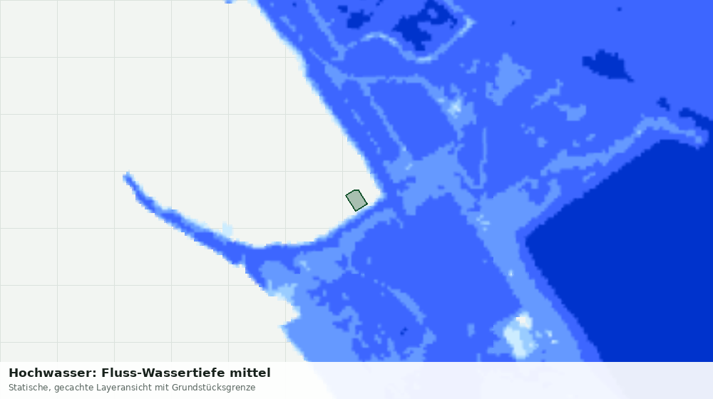 Statische Kartenansicht: Hochwasser: Fluss-Wassertiefe mittel
