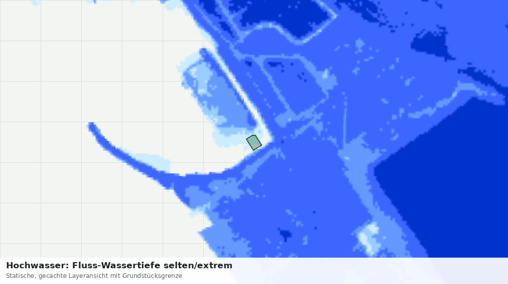 Statische Kartenansicht: Hochwasser: Fluss-Wassertiefe selten/extrem