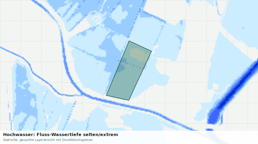 Statische Kartenansicht: Hochwasser: Fluss-Wassertiefe selten/extrem
