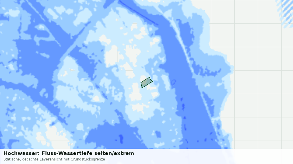 Statische Kartenansicht: Hochwasser: Fluss-Wassertiefe selten/extrem