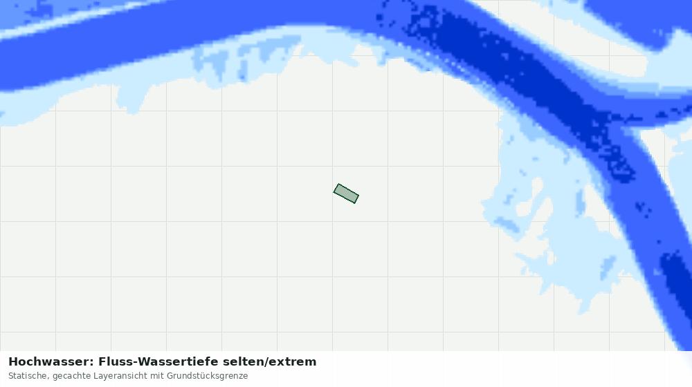 Statische Kartenansicht: Hochwasser: Fluss-Wassertiefe selten/extrem