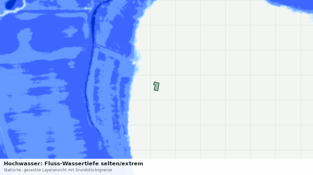 Statische Kartenansicht: Hochwasser: Fluss-Wassertiefe selten/extrem