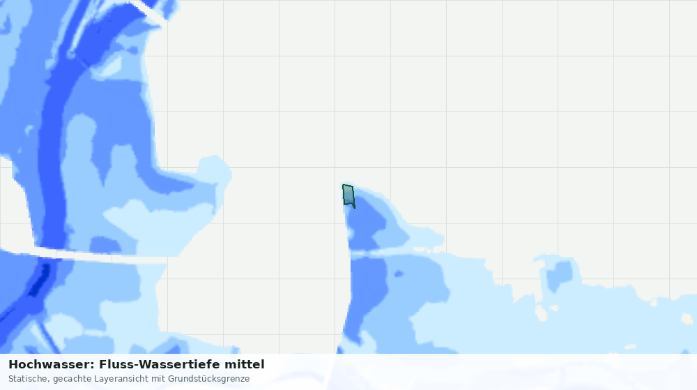 Statische Kartenansicht: Hochwasser: Fluss-Wassertiefe mittel