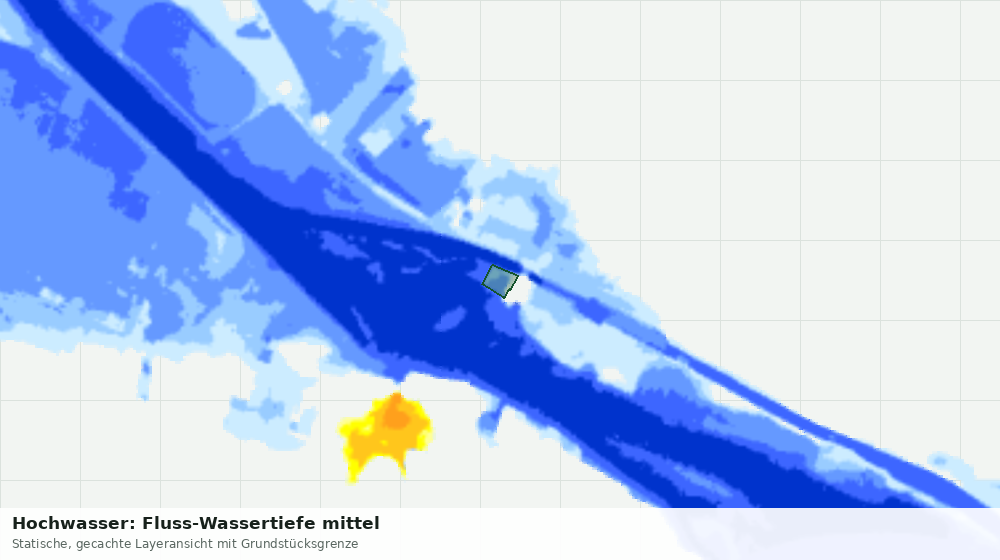 Statische Kartenansicht: Hochwasser: Fluss-Wassertiefe mittel