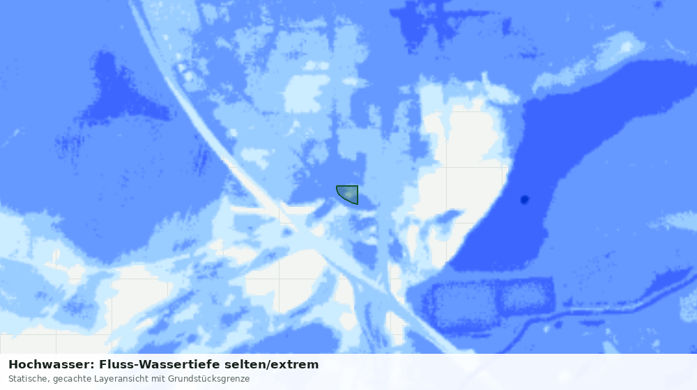 Statische Kartenansicht: Hochwasser: Fluss-Wassertiefe selten/extrem